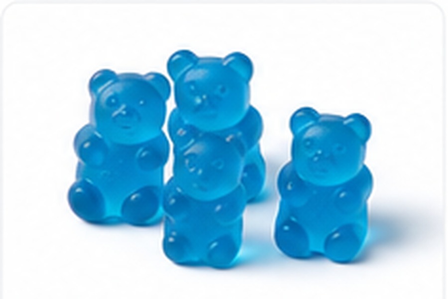 Blue gummy supplements